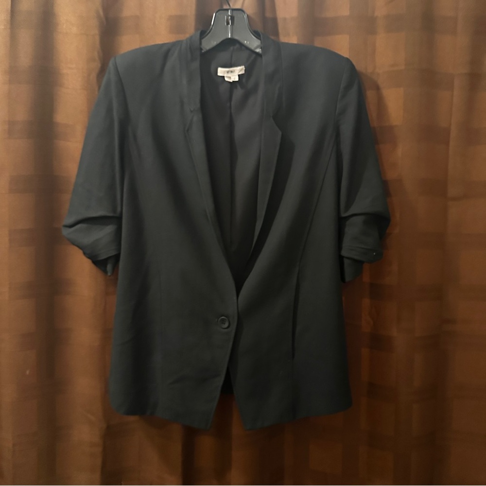 Helmut Lang Classic Blazer with Ruched Sleeves size 2 - Picture 2 of 7